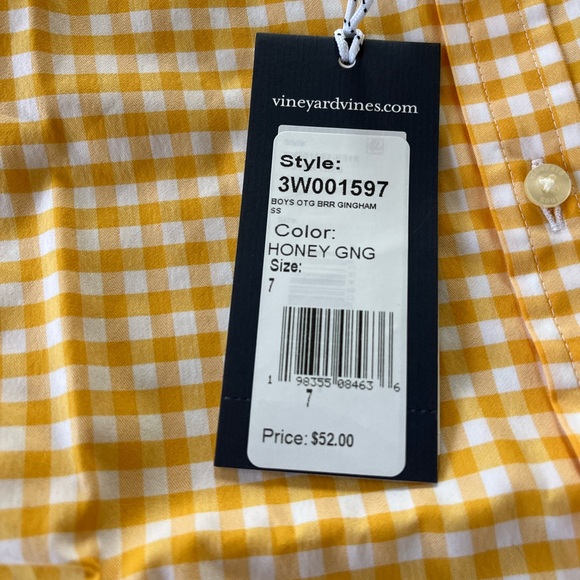 NEW Vineyard Vines On The Go Performance Honey Gingham Oxford Size 7 Brrr - Picture 4 of 11